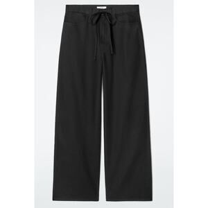 Cos 'Silk' Black Wide-Leg Pants Size 8